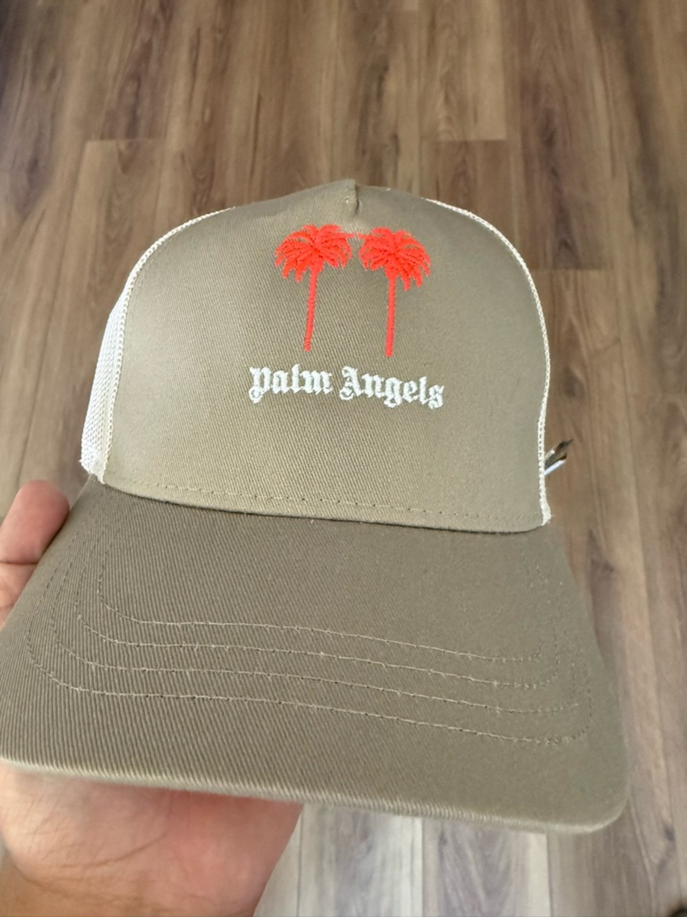 Palm Angels trucker hat beige